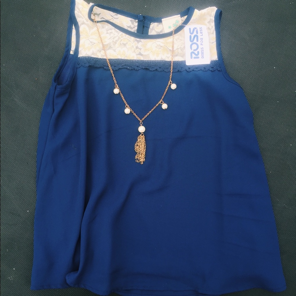 Girls Ross Necklace Attached Shirt